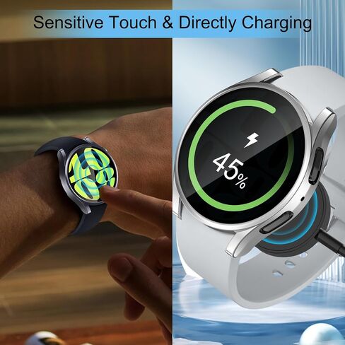 واقي الشاشة متوافق مع Samsung Galaxy Watch 7 44 ملم علبة ، Fvlerz Soft TPU مطلي بالشاشة الواقية الشاشة بالكامل المتوافق مع Galaxy Watch 7 Smart Watch in Kuwait