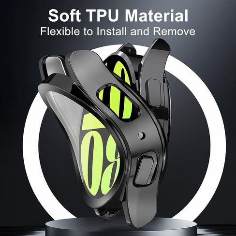 واقي الشاشة متوافق مع Samsung Galaxy Watch 7 44 ملم علبة ، Fvlerz Soft TPU مطلي بالشاشة الواقية الشاشة بالكامل المتوافق مع Galaxy Watch 7 Smart Watch in Kuwait