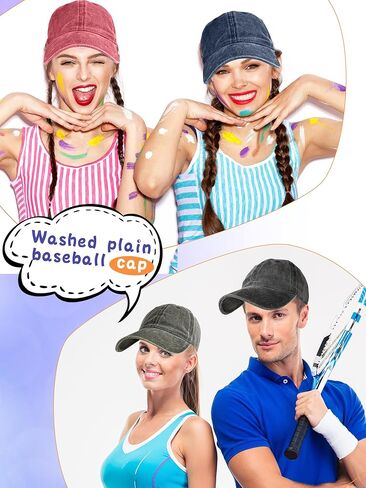 4 حزمة مغسولة كاب بيسبول بيسبول رجعية قبعة البيسبول القبعة القبعة قبعات الكرة العادي عتيقة القبعة للبالغين in Kuwait
