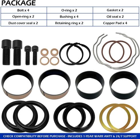 طقم جلبة شوكة شوكة 49 ملم لـ Dyna Low Rider ، Dyna Street Bob ، Dyna Fat Bob ، Dyna Super Glide ، Dyna Wide Glide ، Dyna Switchback ، Dyna Cvo Fat Bob 2006-2017 OEM#0403-0074 in Saudi Arabia