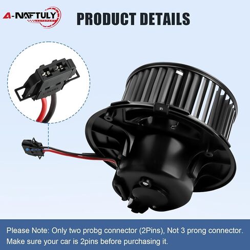 AC Blower Motor Fits for 2006-2013 Audi A3 Base TDI, TT Quattro, Volkswagen VW Jetta, GTI, Eos, CC, Tiguan, Golf - HVAC Heater Blower Motor Fan, Replace 700241, 1K1820015 in Saudi Arabia