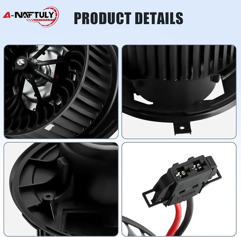 AC Blower Motor Fits for 2006-2013 Audi A3 Base TDI, TT Quattro, Volkswagen VW Jetta, GTI, Eos, CC, Tiguan, Golf - HVAC Heater Blower Motor Fan, Replace 700241, 1K1820015 in Saudi Arabia