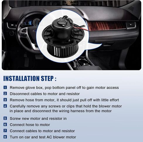 AC Blower Motor Fits for 2006-2013 Audi A3 Base TDI, TT Quattro, Volkswagen VW Jetta, GTI, Eos, CC, Tiguan, Golf - HVAC Heater Blower Motor Fan, Replace 700241, 1K1820015 in Saudi Arabia