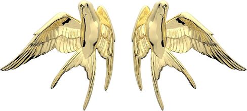 14K Gold Plated Flying Bird Swallow Stud Earrings 丨925 Sterling Silver Post丨Bird Jewelry for Women And Bird Lovers Gifts in Saudi Arabia