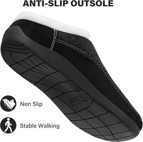 V.Step Orthopedic Slipper with Arch Support, Orthotic Slipper for Plantar Fasciitis Pain Relief,House Slipper for Man Women, Sherpa Lining Bedroom Slipper Shoe Indoor Outdoor Anti-Skid Rubber Sole in Kuwait