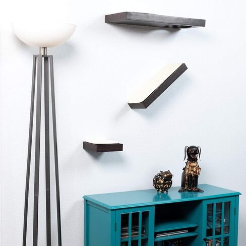 PetFusion Cat Activity Wall Shelves - Single Small Shelf. Sisal Surfaces for cat Scratching & Plush to Lounge, Neutral Design & Color Tones. Easy & Secure Wall Mount in Saudi Arabia