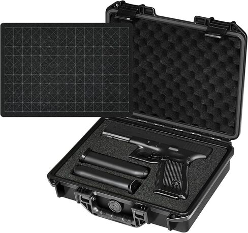 علبة مسدس مسدس للمسدس Glock - TSA Case لـ G17 ، G19 ، G20 ، G21 ، G22 ، G23 ، G26 ، G31 ، G32 ، G37 ، G38 ، G43 ، G45 Glock مع رغوة مخصصة للتخزين ومسندات مخزنة للتخزين. in Kuwait