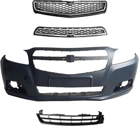 غلاف المصد الأمامي Malibu مع أغطية ضوء الضباب لعام 2014 2015 Chevy Malibu LS ، LT ، LTZ ، Eco سيدان - طقم غلاف المصد الأمامي الكامل in Saudi Arabia