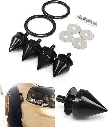 Cuztom ضبط أسود JDM Spiked مصدات سريعة الإصدار repitener سيارة الجذع Fender Fender Lids in Saudi Arabia