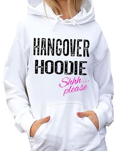Hoode Hoodie ، شرب الخمر من النوع الثقيل ، هدية عيد ميلاد الحادي والعشرين ، قميص الحفلات ، يوم St Patty (M ، أبيض) in Kuwait