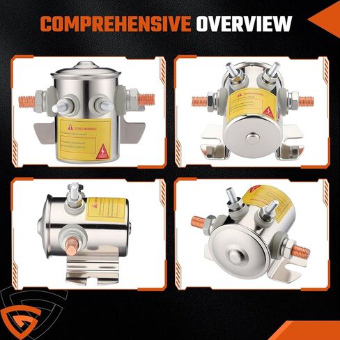 Max 300A 4 Terminals Continuous Duty Solenoid Relay Nickel-Plating for Golf Carts, Winch, Marine Heavy Duty in Rush 12 VDC E-Z-GO Gas Marathon Models w/ 2 or 4-Cycle Engines in Kuwait