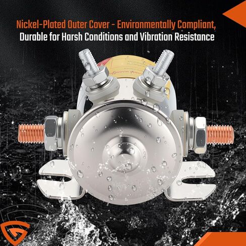 Max 300A 4 Terminals Continuous Duty Solenoid Relay Nickel-Plating for Golf Carts, Winch, Marine Heavy Duty in Rush 12 VDC E-Z-GO Gas Marathon Models w/ 2 or 4-Cycle Engines in Kuwait