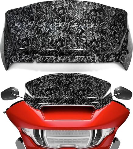 9" Wave Windshield Windscreen Compatible with Harley Davidson CVO Road Glide FLTRXSE '23-up, CVO Road Glide ST FLTRXSTSE '24-up, Road Glide FLTRX '24-up, FLTRXRRSE '25-up (Bright Forged) in Saudi Arabia