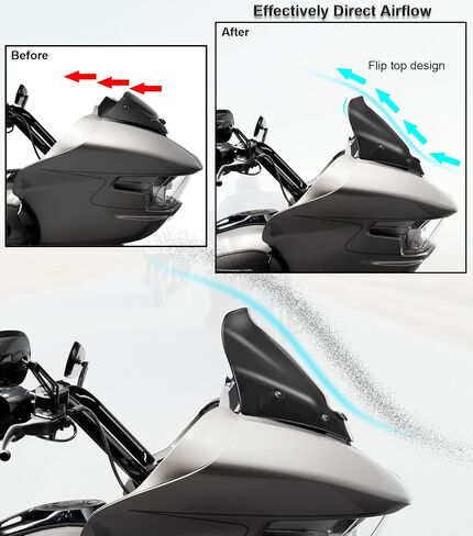 9" Wave Windshield Windscreen Compatible with Harley Davidson CVO Road Glide FLTRXSE '23-up, CVO Road Glide ST FLTRXSTSE '24-up, Road Glide FLTRX '24-up, FLTRXRRSE '25-up (Bright Forged) in Saudi Arabia