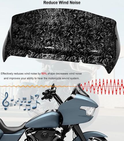 9" Wave Windshield Windscreen Compatible with Harley Davidson CVO Road Glide FLTRXSE '23-up, CVO Road Glide ST FLTRXSTSE '24-up, Road Glide FLTRX '24-up, FLTRXRRSE '25-up (Bright Forged) in Saudi Arabia