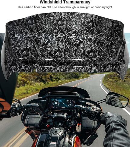 9" Wave Windshield Windscreen Compatible with Harley Davidson CVO Road Glide FLTRXSE '23-up, CVO Road Glide ST FLTRXSTSE '24-up, Road Glide FLTRX '24-up, FLTRXRRSE '25-up (Bright Forged) in Saudi Arabia