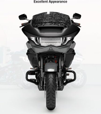 9" Wave Windshield Windscreen Compatible with Harley Davidson CVO Road Glide FLTRXSE '23-up, CVO Road Glide ST FLTRXSTSE '24-up, Road Glide FLTRX '24-up, FLTRXRRSE '25-up (Bright Forged) in Saudi Arabia
