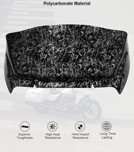 9" Wave Windshield Windscreen Compatible with Harley Davidson CVO Road Glide FLTRXSE '23-up, CVO Road Glide ST FLTRXSTSE '24-up, Road Glide FLTRX '24-up, FLTRXRRSE '25-up (Bright Forged) in Saudi Arabia
