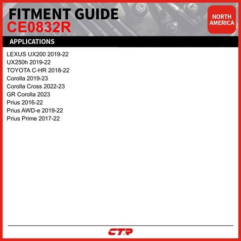 CTR CE0832R [OE SORPLIRE] نهاية قضيب التعادل الخارجية الأمامية متوافقة مع لكزس ، مركبات تويوتا-يحل محل 45046-09890 ، 45046-09A00 ، 45046-49255 ، 45046F9010 ، ES801549 in Saudi Arabia