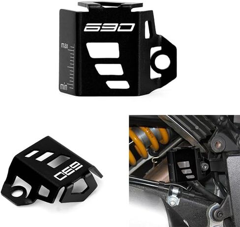 Motorcycle CNC Rear Brake Pump Fluid Tank Oil Cap Reservoir Guard For 690 SMC R 2009-2024+ / 690 Enduro R 2016-2024+ / 690 DUKE 2013-2019 orange Accessories (enduro r) in Saudi Arabia