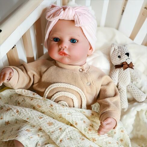 iCradle Lifelike Reborn Baby Dolls 19 Inch Realistic Newborn Baby Dolls Vinyl Girl Real Life Baby Dolls Hand Painted Hair Toy for Kids Age 3+ in Saudi Arabia