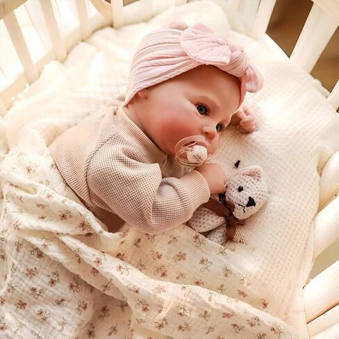 iCradle Lifelike Reborn Baby Dolls 19 Inch Realistic Newborn Baby Dolls Vinyl Girl Real Life Baby Dolls Hand Painted Hair Toy for Kids Age 3+ in Saudi Arabia