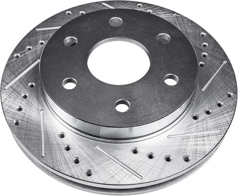 Detroit Axle - 4pc Brake Routors for Ford 2019-2023 Ranger Redived and Sloted Disced Brake Rotors 2020 2021 2022 استبدال: 12.24 "بوصة الأمامية و 12.13" دوارات خلفية بوصة in Kuwait
