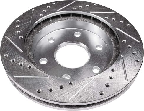Detroit Axle - 4pc Brake Routors for Ford 2019-2023 Ranger Redived and Sloted Disced Brake Rotors 2020 2021 2022 استبدال: 12.24 "بوصة الأمامية و 12.13" دوارات خلفية بوصة in Kuwait