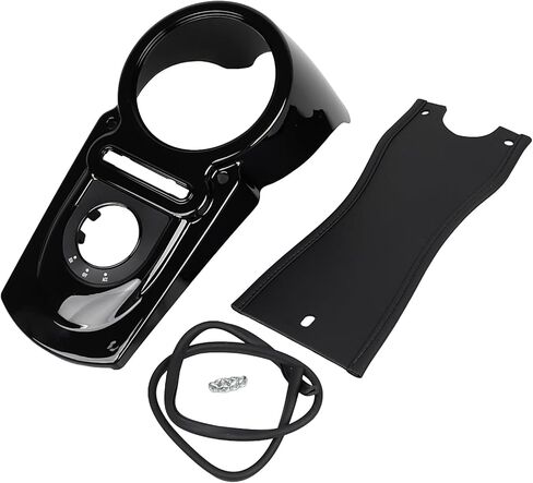 PU Leather Black Gas Tank Panel Console Bib Fit For Harley Dyna Street Bob FXDB Fat Bob FXDF 2008-2013 in Saudi Arabia