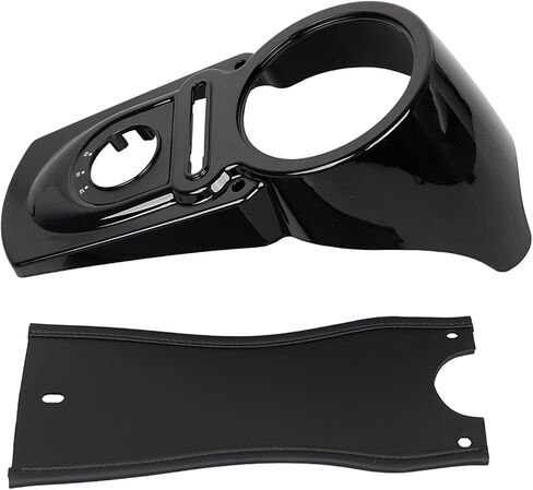 PU Leather Black Gas Tank Panel Console Bib Fit For Harley Dyna Street Bob FXDB Fat Bob FXDF 2008-2013 in Saudi Arabia
