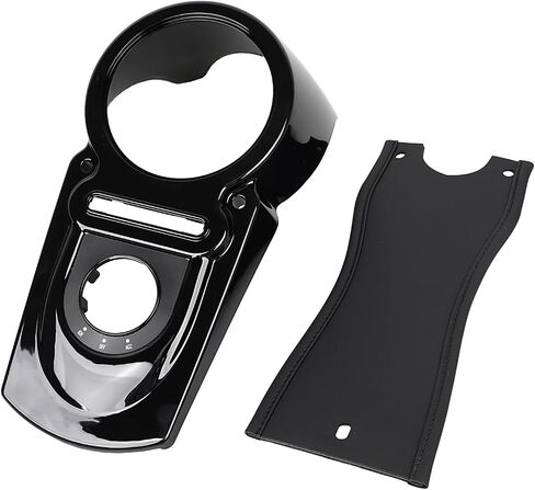 PU Leather Black Gas Tank Panel Console Bib Fit For Harley Dyna Street Bob FXDB Fat Bob FXDF 2008-2013 in Saudi Arabia