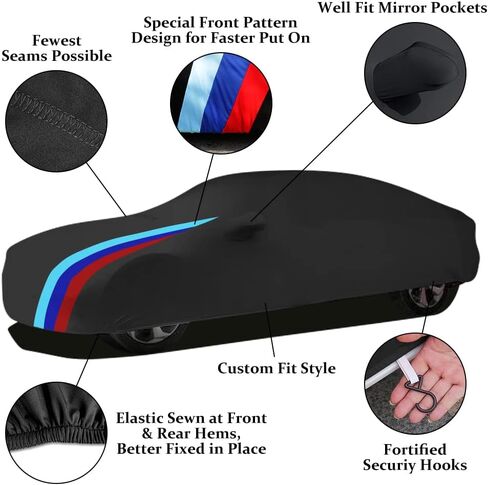 Indoor Car Cover for 193-209 Inch Sedan Dustproof Full Protection Breathable Stretch Cover Underground Garage Car Show in Kuwait