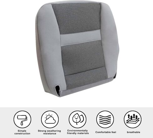 SecosAutoparts Driver & Passenger Bottom & Driver Top Lean & Two Foam Cushion Replacement Cloth Seat Cover Fit for Dodge Ram 2500 2006 2007 2008 2009 2010 Ram 3500 4500 5500 2006 2007 2008 2009 2010 in Saudi Arabia