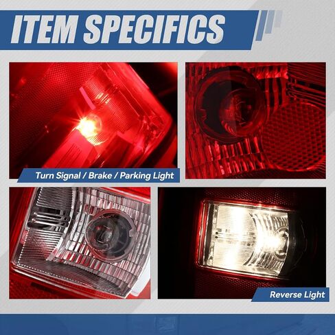 Auto Dynasty Factory Style Rear Tail Lights Brake Lamps Compatible with Silverado Sierra 1500 2500HD 3500 2007-2014, Driver and Passenger Side, Smoked Lens in Saudi Arabia