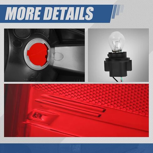 Auto Dynasty Factory Style Rear Tail Lights Brake Lamps Compatible with Silverado Sierra 1500 2500HD 3500 2007-2014, Driver and Passenger Side, Smoked Lens in Saudi Arabia
