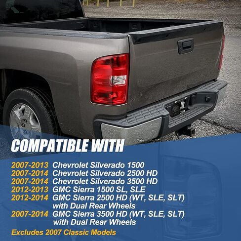 Auto Dynasty Factory Style Rear Tail Lights Brake Lamps Compatible with Silverado Sierra 1500 2500HD 3500 2007-2014, Driver and Passenger Side, Smoked Lens in Saudi Arabia