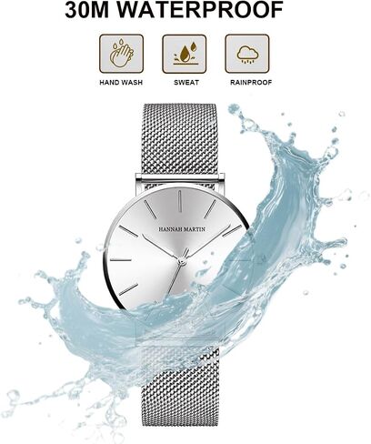 Women Watches Minimalist Fashion Quartz Wrist Watch Party Dress Bracelet Watch for Ladies with Stainless Steel Mesh Band in Kuwait