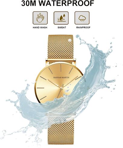 Women Watches Minimalist Fashion Quartz Wrist Watch Party Dress Bracelet Watch for Ladies with Stainless Steel Mesh Band in Kuwait