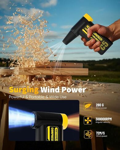 NEVERLAND Compressed Air Duster - 130000RPM Cordless Air Blower, 8-Speed Adjustable Electric Air Duster, Rechargeable Battery, High-Speed Dust Blower for Keyboard, Car, Electronics, Home Cleaning in Saudi Arabia