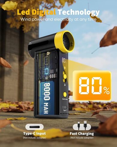 NEVERLAND Compressed Air Duster - 130000RPM Cordless Air Blower, 8-Speed Adjustable Electric Air Duster, Rechargeable Battery, High-Speed Dust Blower for Keyboard, Car, Electronics, Home Cleaning in Saudi Arabia