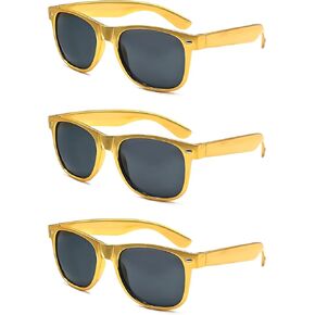 3/6/12/20 Pack Metallic Gold Sunglasses Bulk for Women Men Retro 90s Cheap Glasses for Party Supplies in Saudi Arabia