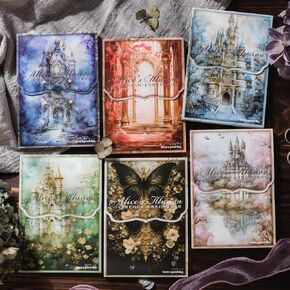 Alideco 180pcs Vintage Scrapbook PaperThe Garden and the Maiden Scrapbooking Paper for Journaling Supplies, Decorative Craft Paper for Junk Journals(huayuanyushaonv) in Saudi Arabia