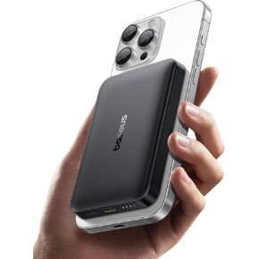 Baseus for MagSafe Portable Charger, Qi2 Certified 15W Wireless Magnetic Power Bank 10000mAh with USB-C Cable 22.5W PD Charging, Battery Pack Compatible with iPhone 17/16/15/14/13 Pro/Pro Max Series in Kuwait