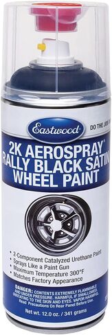 Eastwood 2K Catalyzed Aerospray Long Lasting Satin Black Rally Wheel Urethane Paint 12 oz in Saudi Arabia