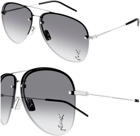 Saint Laurent SL Classic 11 M شكل تجريبي نظارة شمسية مع حزمة مجموعة النظارات - منصات الأنف القابلة للتعديل - نظارة شمسية مصممة للسيدات in Saudi Arabia