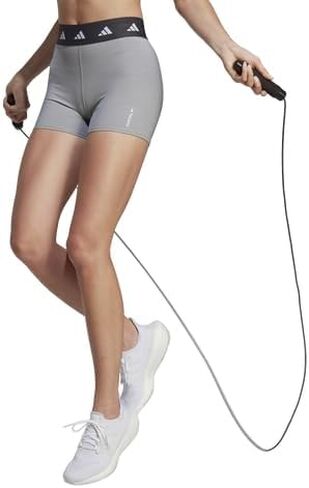 adidas Women's Techfit 3 Inch Short Tights, Medium Grey Heather/Carbon, X-Small/4" Inseam in Saudi Arabia