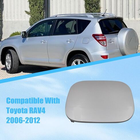 GXARTS 1 Pc Silver Fuel Door Gas Filler Lid Cover Cap 77350-42070 Compatible with Toyota RAV4 2006 2007 2008 2009 2010 2011 2012 in Saudi Arabia