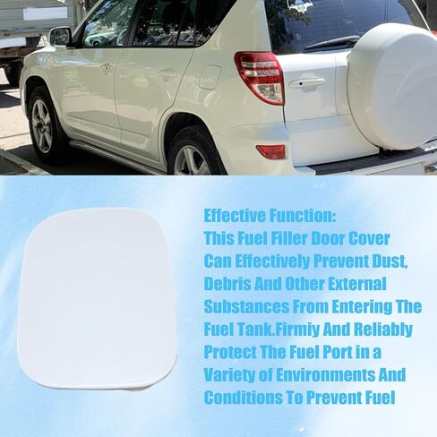 GXARTS 1 PC Silver Fuel Fuel Gas Filler Cover Cover Cap 77350-42070 متوافق مع Toyota RAV4 2006 2007 2008 2008 2010 2011 2012 in Kuwait