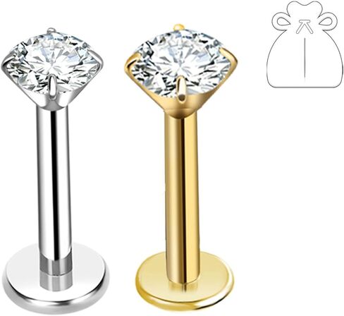 Hypoallergenic Titanium Earrings/Nose Stud Set for back to school(Baby-Safe /Sensitive Skin Approved) Nickel-Free.0.5g Ultra-Lightweight (Lighter Than Raindrops)24/7Comfort.Wear.no discolouring/Waterproof For Daith/Helix/Nostril Piercings Unisex Design in Saudi Arabia