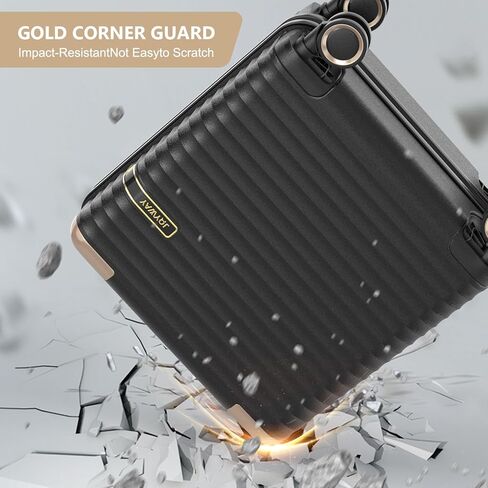 جايوي حمل شركة طيران للأمتعة معتمدة مع قفل TSA ، حقيبة سفر قشرة صلبة 18 بوصة مع عجلات الدوار in Kuwait